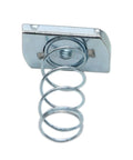 Front view of One Quarter Inch Twenty Thread Spring Channel Nut With Zinc Electroplate Finish for Unistrut Channels.