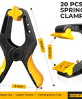 Spring Clamps For Backdrop Stands And Tarps 3 Inch Jaw Clamps With 1.5 Inch Mouth Opening 20 Pack For Pool Covers Crafts