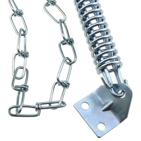 Close-up of Spring Loaded Screen Door Chain Set Windproof And Heavy Duty Storm Door Hardware for wooden aluminum composite doors 1 pack
