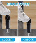 Spring Loaded Sliding Door Lock Black Heavy Duty Foot Operated Kick Lock Zinc Alloy For Sliding Glass Doors and Patio Doors