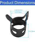 20 Pcs 5/16 Inch ID Spring Band Type Clamps 8mm Fuel Hose Clamps Fasteners Black Spring Hose Clips For Fuel Line Water Pipe And Air Tube Hose High Quality Tight Seal And Easy Installation Kit shown with measurements.