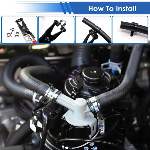 How to install 132 Pcs 6 To 25Mm Spring Hose Clamps With Hose Clamp Pliers In 16 Sizes Constant Tension Hose Clamp Kit
