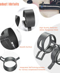 Close-up view of 12 Pack 1.1 Inch 28mm Spring Band Hose Clamps With Constant Tension Auto Fuel Line Silicone Vacuum Hose Steel Clamp