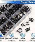 132 Pcs 6 To 25Mm Spring Hose Clamps With Hose Clamp Pliers In 16 Sizes Constant Tension Hose Clamp Kit in plastic box