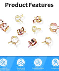 10 Pcs Spring Band Type Hose Clamps 7mm ID 0.28in 12mm Wide Manganese Steel Galvanized Rustproof Assortment Kit product features