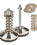 Split Type Heavy-Duty Spring Isolator Floor Standing Base for Workbenches and Machines, 3.15 Inch Diameter Base, M10 Thread, 1500 Lb Capacity