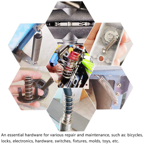 200 Piece Compression and Extension Spring Kit With Plastic Storage Box, 20 Sizes of Small Metal Coil Springs in use