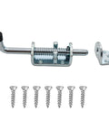 Heavy Duty 6.5 Inch Spring Loaded Latch Pin Sliding Barrel Bolt Door Lock with screws, rust-resistant metal