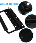 Close-up of 3 Pack Spring Loaded Chest Handles 4.9 Inch Heavy Duty Surface Mount Stainless Steel With Rubber Grip, black finish details.