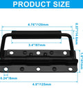 3 Pack Spring Loaded Chest Handles 4.9 Inch Heavy Duty Surface Mount Stainless Steel With Rubber Grip for Toolboxes, Chrome Finish