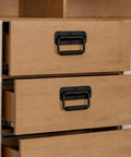 Wooden drawers with spring loaded chest handle set of 2 with rubber grip, heavy duty stainless steel folding handles installed.