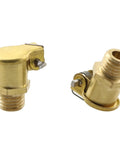 Spring Loaded Copper Oil Cup Caps for Grease Lubrication M8x1 Male Thread 4 Pack, flip caps shown, rust resistant copper construction