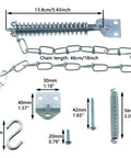 Spring Loaded Screen Door Chain Set Windproof And Heavy Duty Storm Door Hardware for Wooden Aluminum Composite Doors 1 Pack components