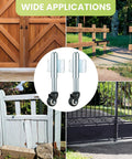 Spring Loaded Gate Caster Set of Two with Two and a Half Inch PU Swivel Wheels Four Hole Mounting Plate shown on gates