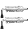 Spring Loaded Latch Pin 304 stainless steel barrel bolt thickened 2mm door lock 5 inch brushed finish pack of two