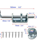 Heavy Duty 6.5 Inch Spring Loaded Latch Pin Sliding Barrel Bolt Door Lock For Chests Cabinets Gates And Utility Trailers Two Pack