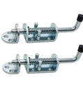 Heavy Duty 6.5 Inch Spring Loaded Latch Pin Sliding Barrel Bolt Door Lock For Chests Cabinets Gates And Utility Trailers Two Pack, side view