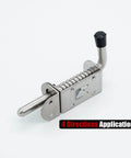 Spring Loaded Latch Pin 304 Stainless Steel Barrel Bolt Thickened 2mm Door Lock 5 Inch Brushed Finish Pack Of Two