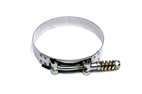Spring Loaded Stainless Steel T Bolt Clamp SAE 48 For Two And One Eighth Inch ID Hose Polish Finish 1 Piece