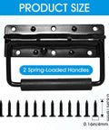 Two Pack Heavy Duty Spring Loaded Surface Mount Handles For Tool Boxes Chests Cabinets Cases And Speakers with screws
