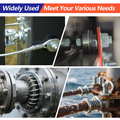 Spring Lock Washer Kit in Nine SAE Sizes 304 Stainless Steel for Fasteners used in various applications