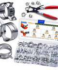 108 Piece Spring Pipe Clamp Set With Tools 9 Sizes 6 To 18mm Spring Hose Clamps For Automotive Marine Gardening And Industrial Applications
