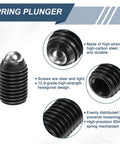 10 Pack M16 25mm Screw Thread Ball Plungers With Hex Socket High Carbon Steel Construction For Lubrication And Pneumatic Tools
