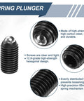 10 Pieces M16 X 30mm Screw Thread Ball Plungers With Hex Socket High Carbon Steel Construction Spring Plungers For Lubrication