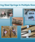 Heavy-Duty 65Mn Spring Steel Compression Springs Set, 10 Pieces, Wire Dia 1.5mm, Outer Dia 12mm, Length 30mm displayed in packaging