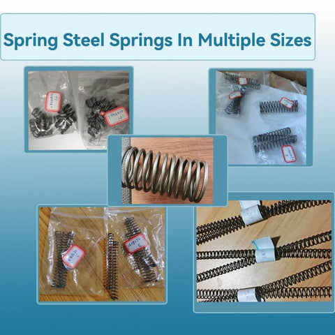 Heavy-Duty 65Mn Spring Steel Compression Springs Set, 10 Pieces, Wire Dia 1.5mm, Outer Dia 12mm, Length 30mm displayed in packaging