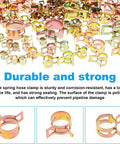 260 Piece 6 To 25mm Fuel Line Hose Spring Clip Clamps Set In 12 Sizes Durable 65Mn Spring Steel Vacuum Hose Pipe Clips