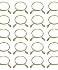 Heavy Duty Fuel Line Hose Clip Set, 20 Pieces, 32mm ID, 36mm OD, 2mm Wire, 65Mn Spring Steel Clamps For Air Hoses, Gold Finish