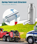 Spring Loaded Twist Lock Plunger Pin Two Pack Three Quarter Inch for cam lock, shown on wrecker truck, with spring mechanism