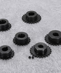 Two Pack 25 Tooth Roller Chain Sprocket With 12 Millimeter Bore For ISO 04C Chain Quarter Inch Pitch C45 Carbon Steel