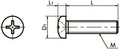 SPS-M2-4-P NBK Plastic Screw - Cross Recessed Pan Head Machine Screws - PPS technical drawing dimensions.
