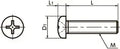 SPS-M2-5-P NBK Plastic Screw - Cross Recessed Pan Head Machine Screws - PPS 20-Pack Screws - Japan Made dimensions diagram.