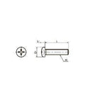 SPS-M2-6-P NBK Plastic Screw - Cross Recessed Pan Head Machine Screws - PPS 20-Pack Screws - Japan Made technical drawing.