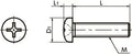 Technical diagram of ✝️ SPS-M3-8-P NBK Plastic Screw - Cross Recessed Pan Head Machine Screws - PPS 20-Pack Screws - Made in Japan
