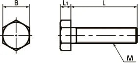 SPVC-M6-30-H-IV NBK Plastic Screw - Hex Head Screws - H-PVC Made in Japan - VXB Ball Bearings