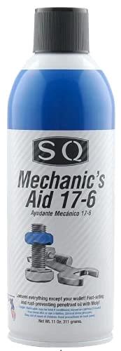 SQ Penetrating Catalyst Oil 17-6 Mechanic's Aid, 11 oz can, blue and white design with wrench and bolt graphic.