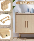 Two Pack 6 Inch Hole Center Square Wood Drawer Pulls With Screws For Kitchen Dresser Wardrobe Cupboard Ash Wood Natural Solid Wood Construction