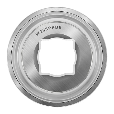 Front view of heavy duty 1 inch square bore disc harrow bearing with triple lip seal, showcasing durable design for reliable tillage.