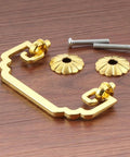 Two Piece Vintage Square Bail Cabinet Pull Hardware Set For Jewelry Box And Furniture Zinc Alloy With Antique Finish, shown with screws