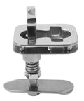Front view of SparkFeng square cam latch with T-handle in stainless steel for marine hatch doors