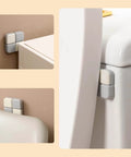 Six sturdy 1 cm thick square door stoppers with strong self adhesive pads installed on walls to protect furniture and doors.