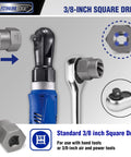 Impact Bolt And Nut Remover Set, 13 Pieces, Stripped Bolt Extractor Kit on 3/8-inch square drive ratchet in use.