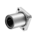Square flange bearing, 20mm bore, 32mm OD, 42mm length, sealed, ideal for CNC guides, automation axes. Smooth, precise linear movement.