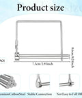 40 Pack Square Trailer Hitch Pins One Fourth Inch Diameter Locking Pins With Zinc Coating For Farm Lawn Garden And Tow Wagons Carbon Steel Easy Install 360 Degree Rotating Safety Shaft Pins shown with measurements and features