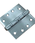 Square Ball Bearing Commercial Door Hinges for High-Traffic Entrances, 4 Inch Heavy-Duty Steel with Non-Removable Pin, Stainless Steel Finish