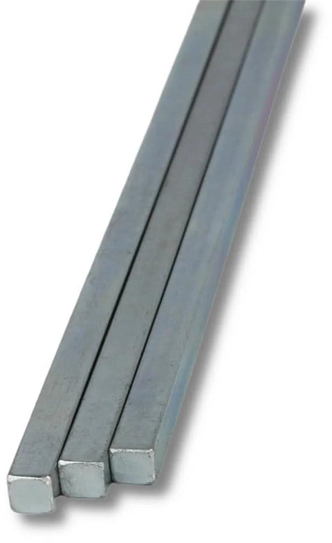 One Quarter Inch By One Quarter Inch By Twelve Inch Square Steel Key Stock Bar Zinc Coated Cold Drawn Steel Oversized Precision Key Stock Pack Of Three